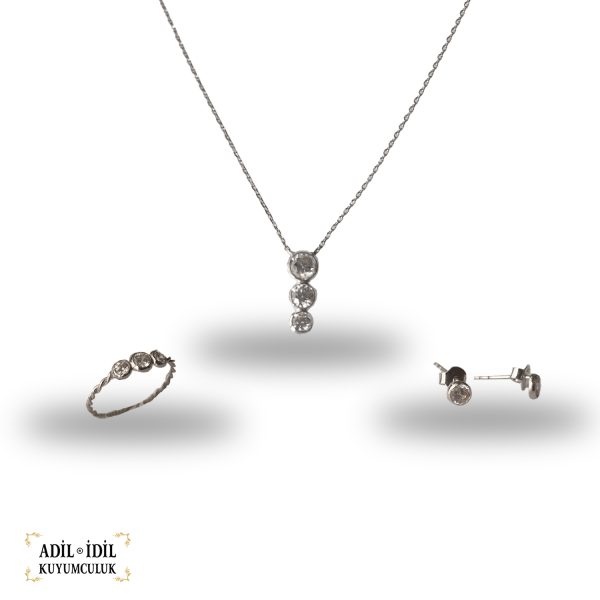 14 Ayar Taşlı Set