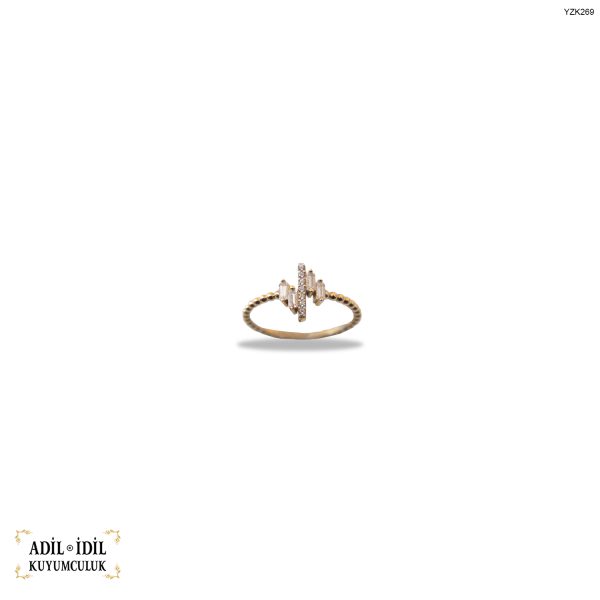 Taşlı Minimal Altın Yüzük