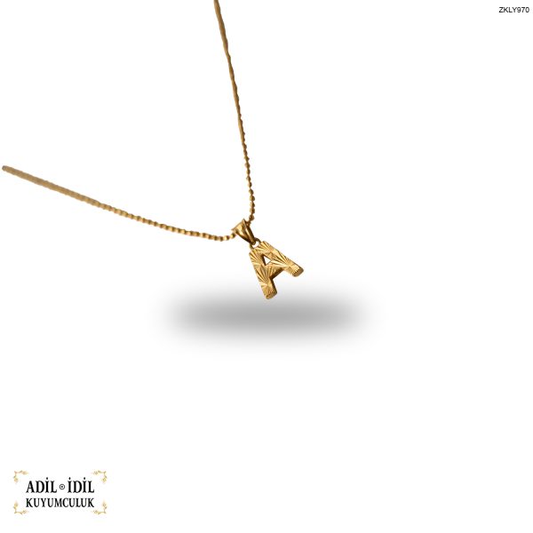 Minimal A Harf Kolye