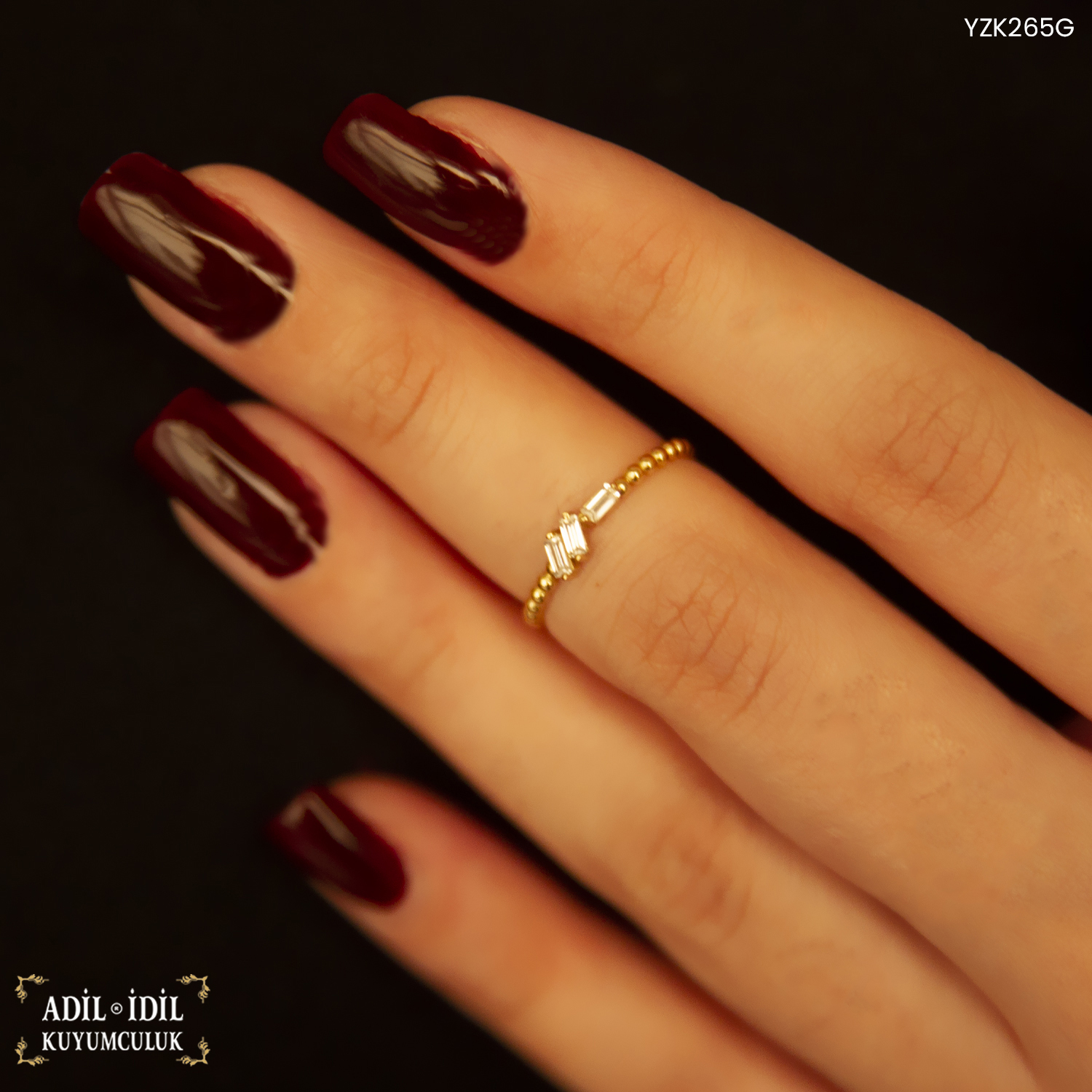 14 Ayar Altın Çıtır Baget Yüzük