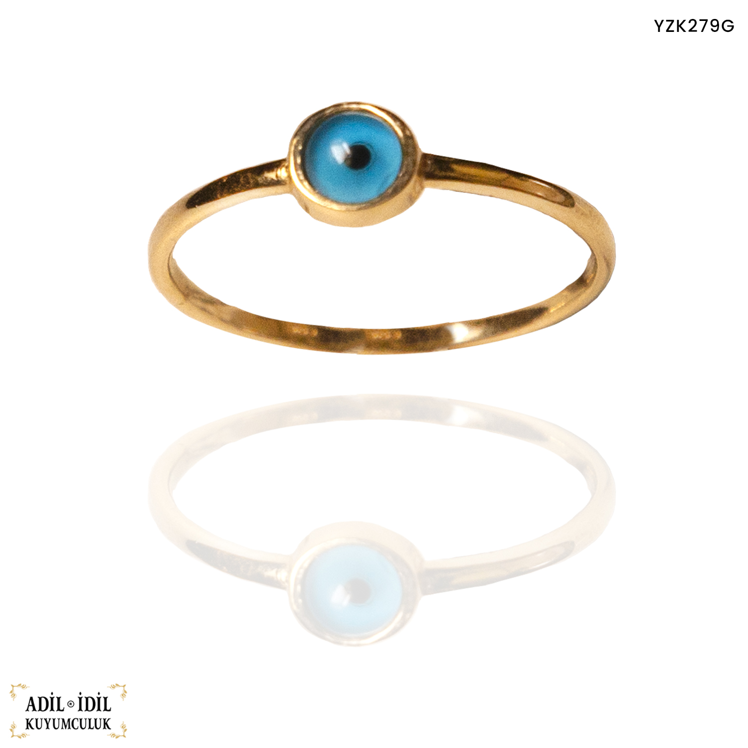 Nazar Boncuklu Bombeli Yüzük