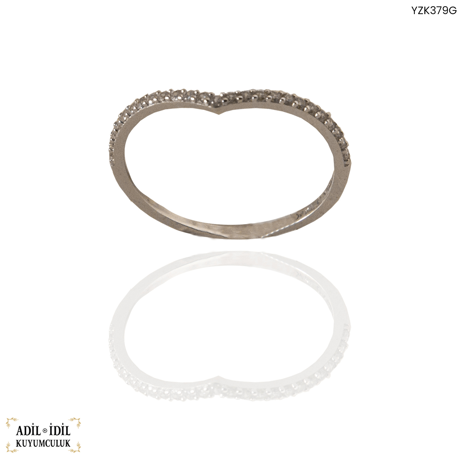 V Model 14 Ayar Altın Yüzük