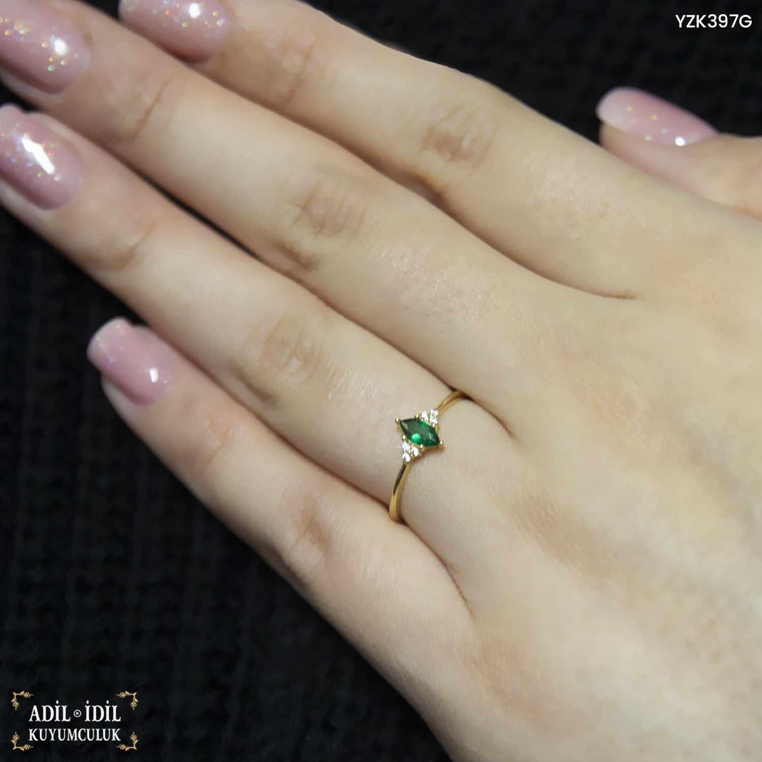 Zümrüt Taşlı Yüzük
