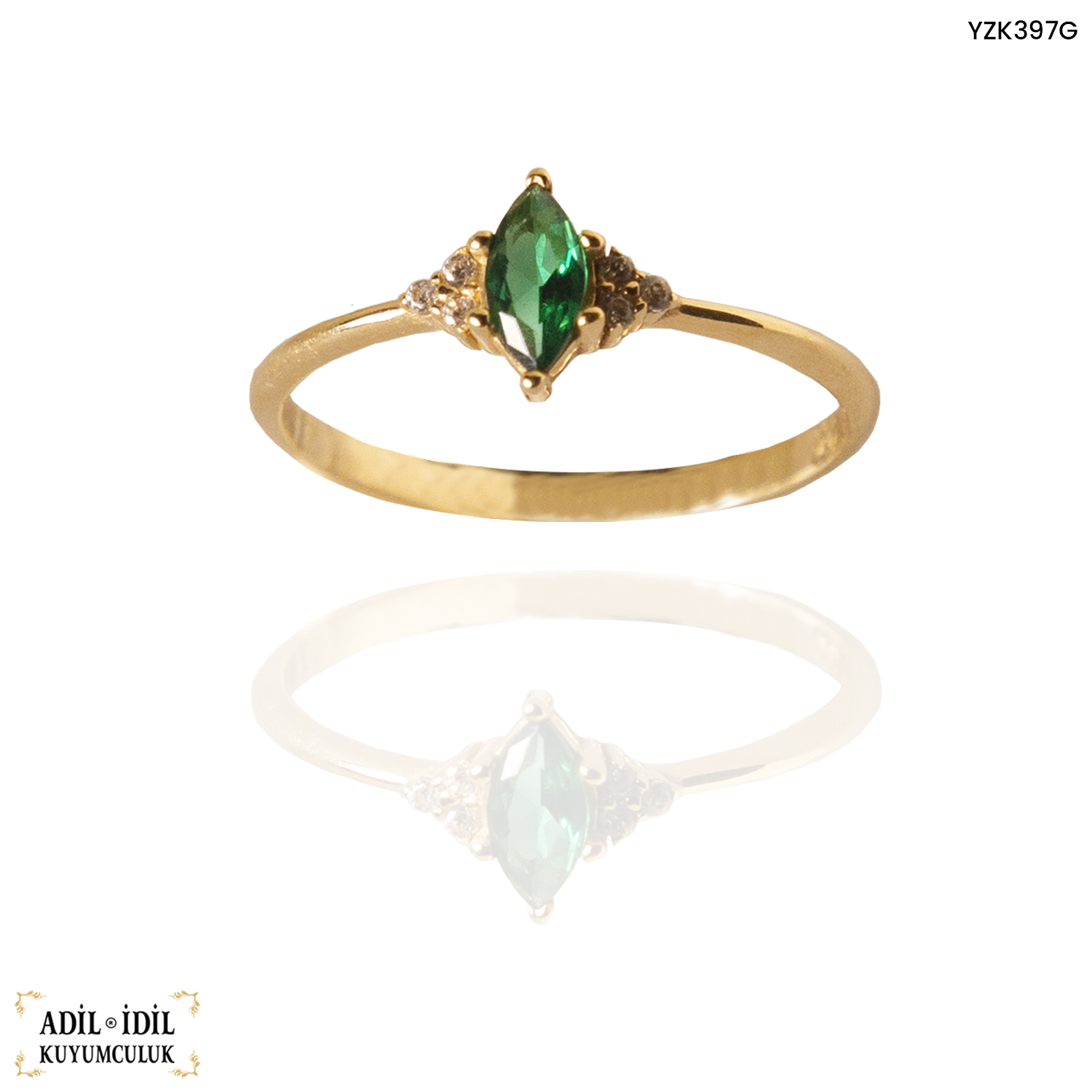 Zümrüt Taşlı Yüzük