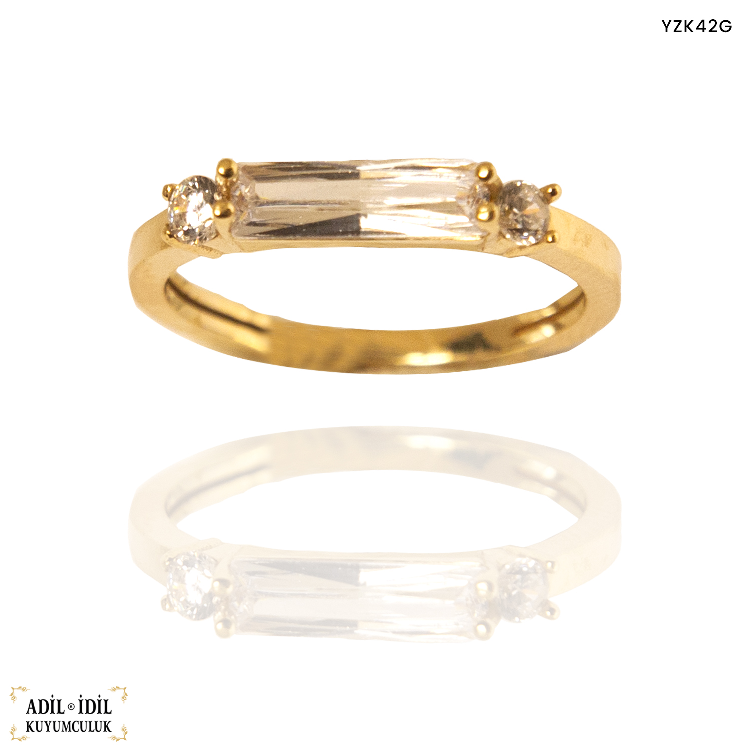 Uzun Baget Taşlı Yüzük