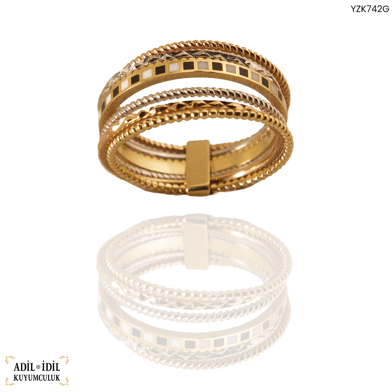 Mineli Yedigün Altın Yüzük