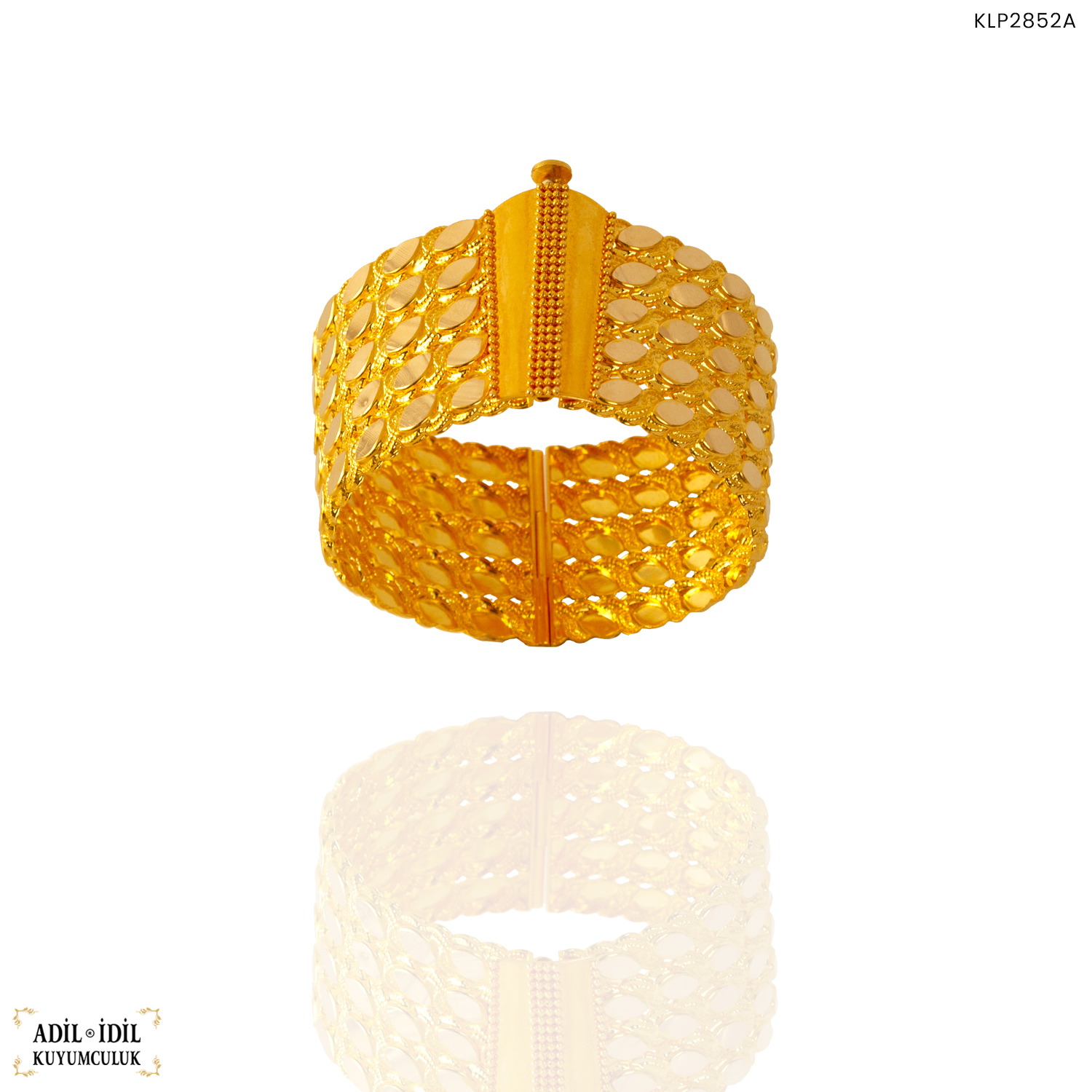 14 Ayar Altın Halep Burmalı Kelepçe