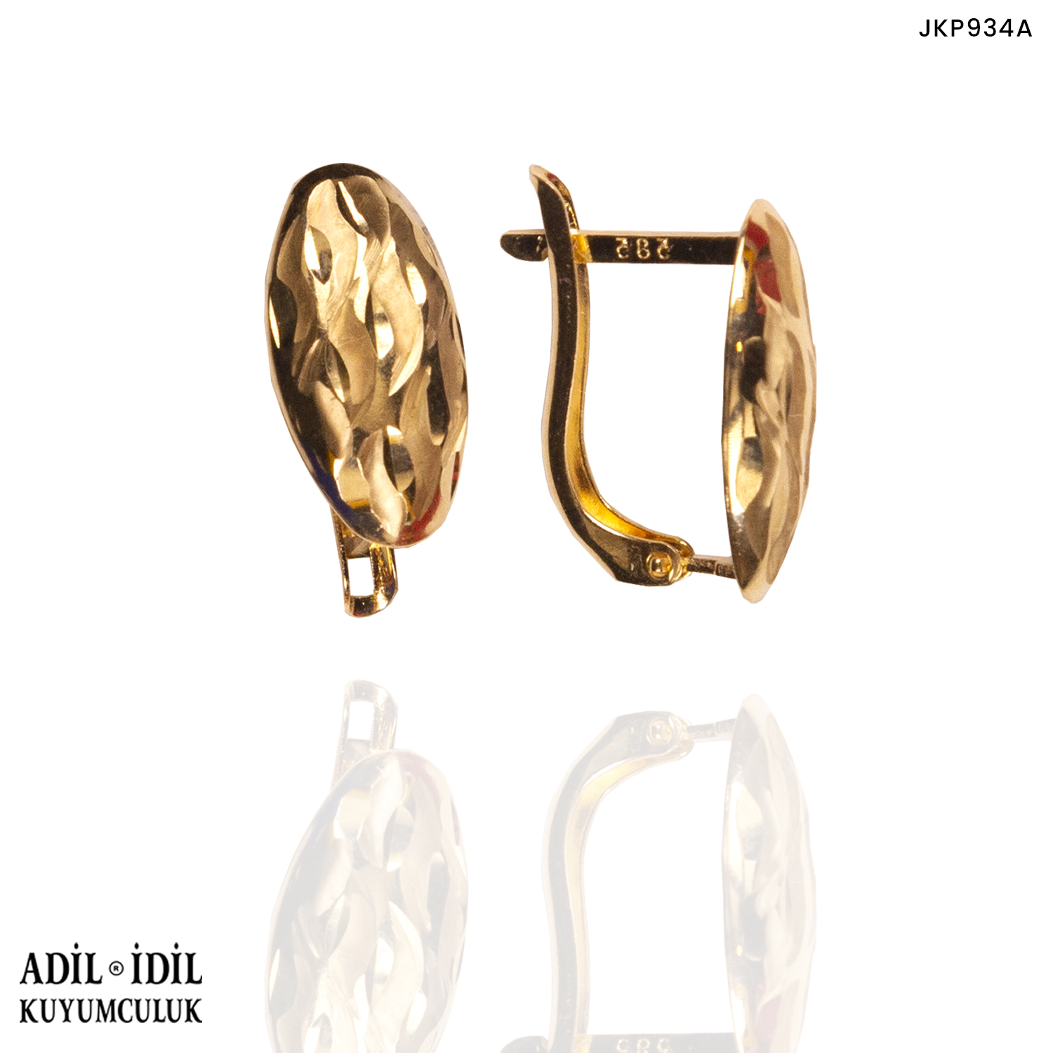 14 Ayar Tasarım Altın Küpe