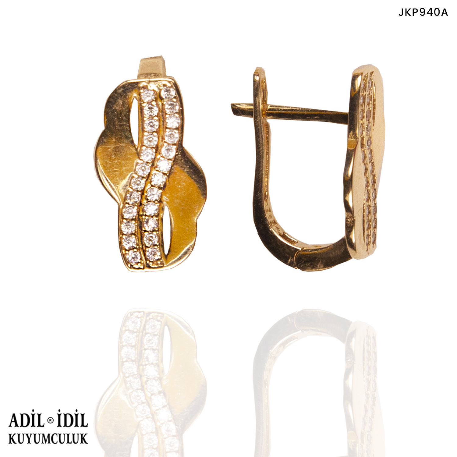 Taşlı Sonsuzluk Küpe