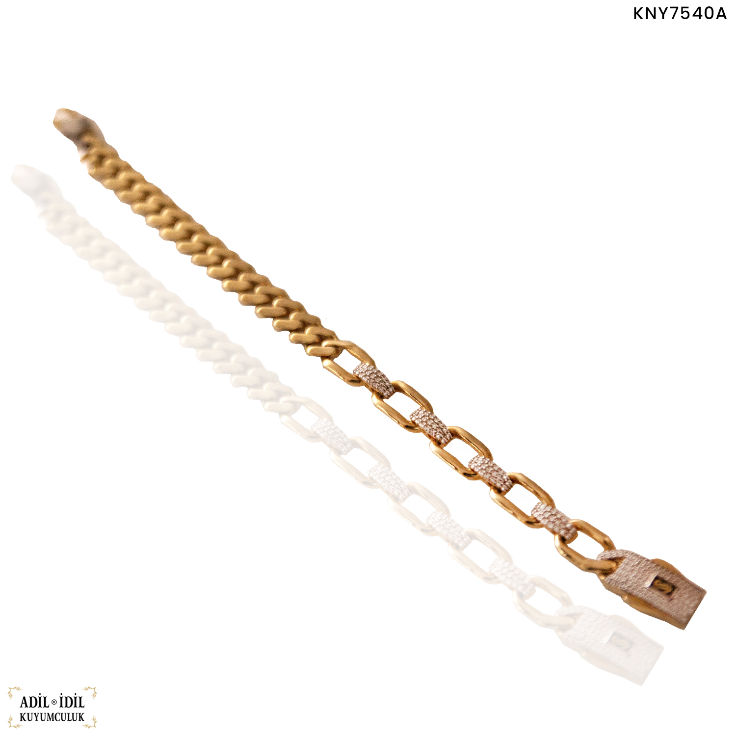 14 Ayar Altın Taşlı Gurmet Bileklik