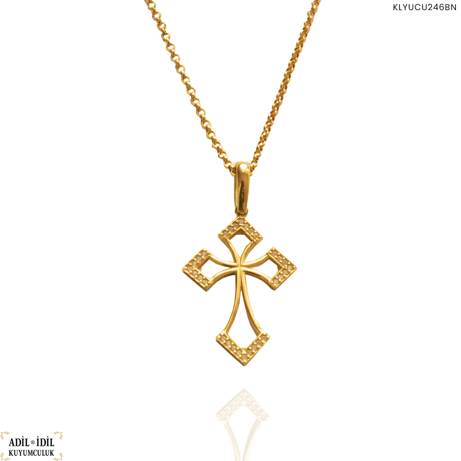 14 Ayar Altın Haç Kolye Ucu