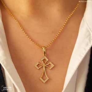 14 Ayar Altın Haç Kolye Ucu