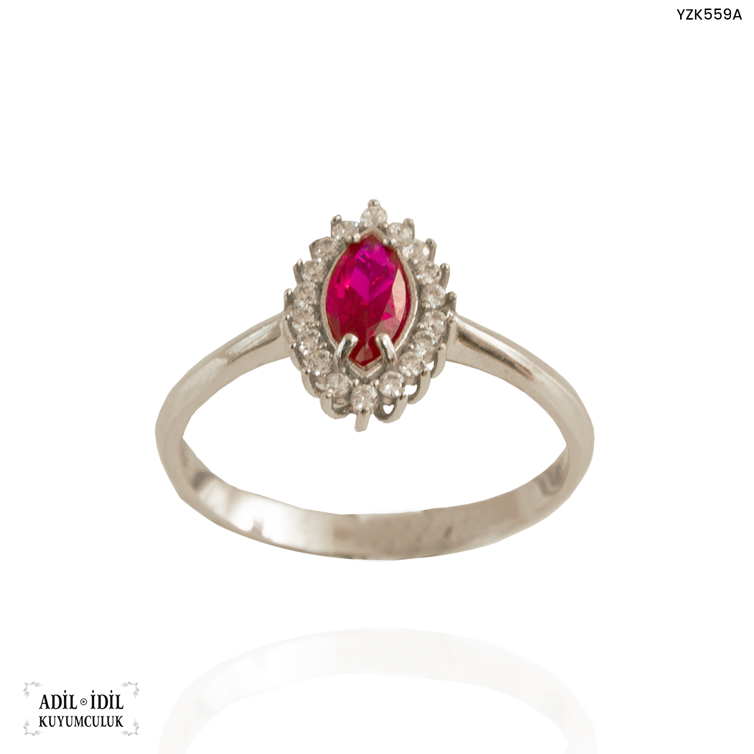 14 Ayar Yakut Taşlı Yüzük