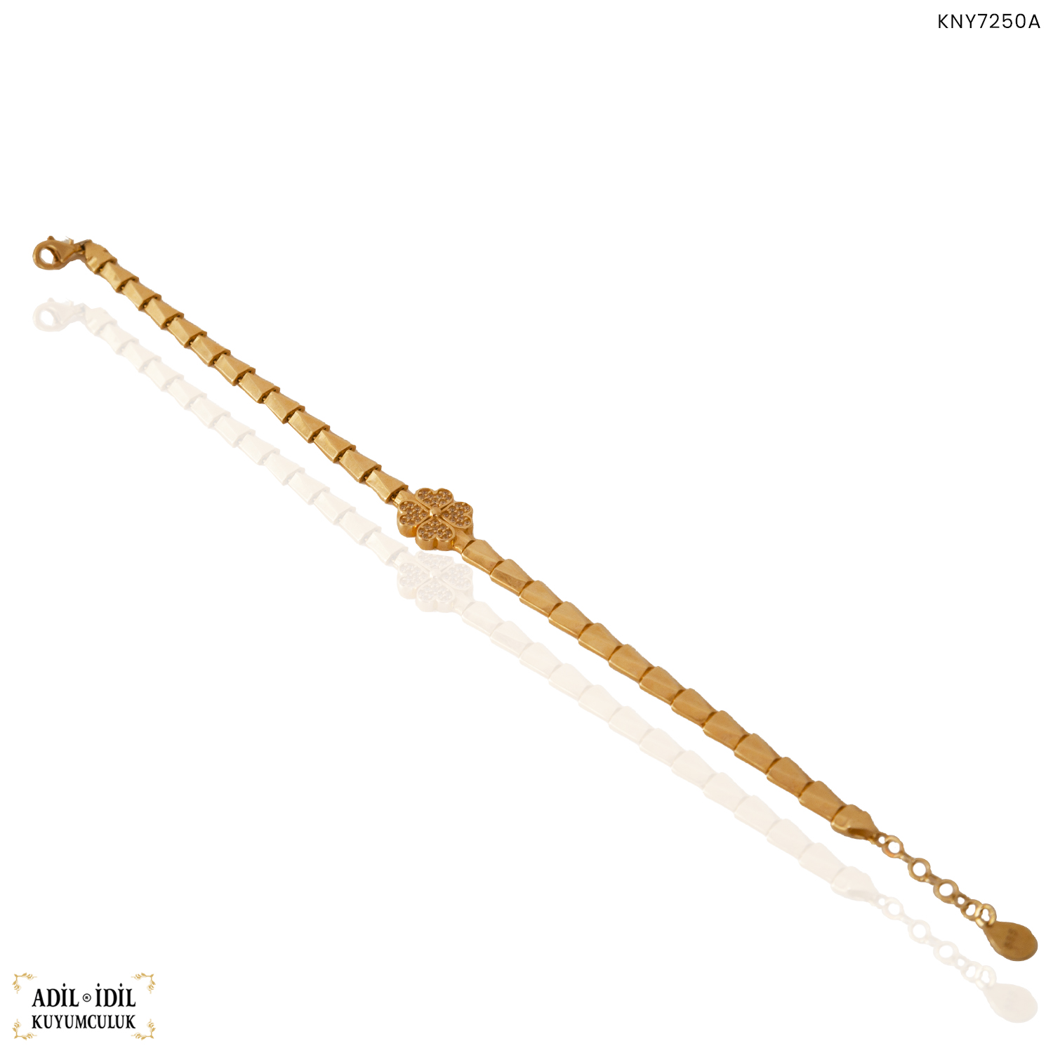 Yonca Figürlü Altın Bileklik