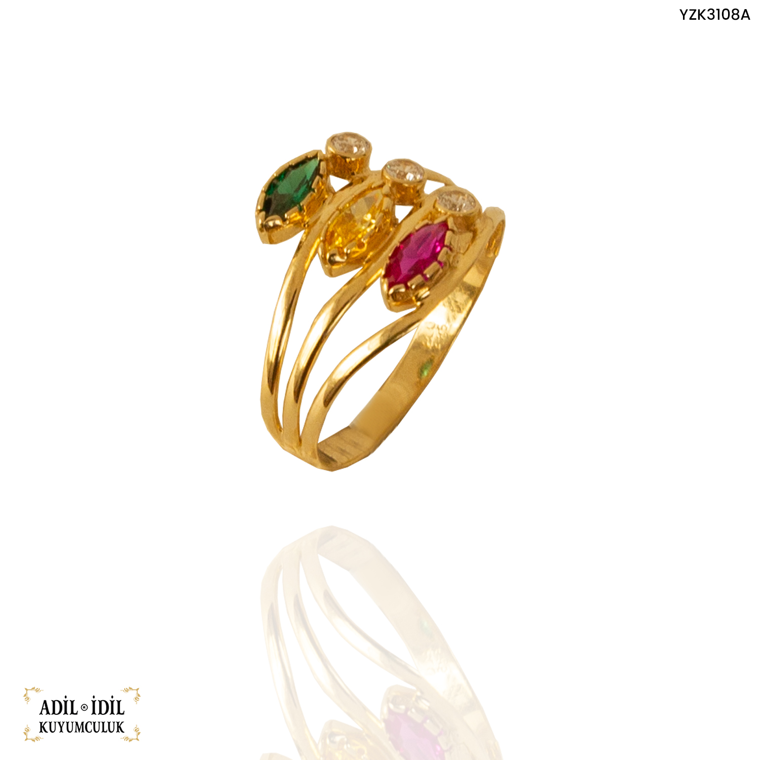 Üç Renk Kaburga Yüzük