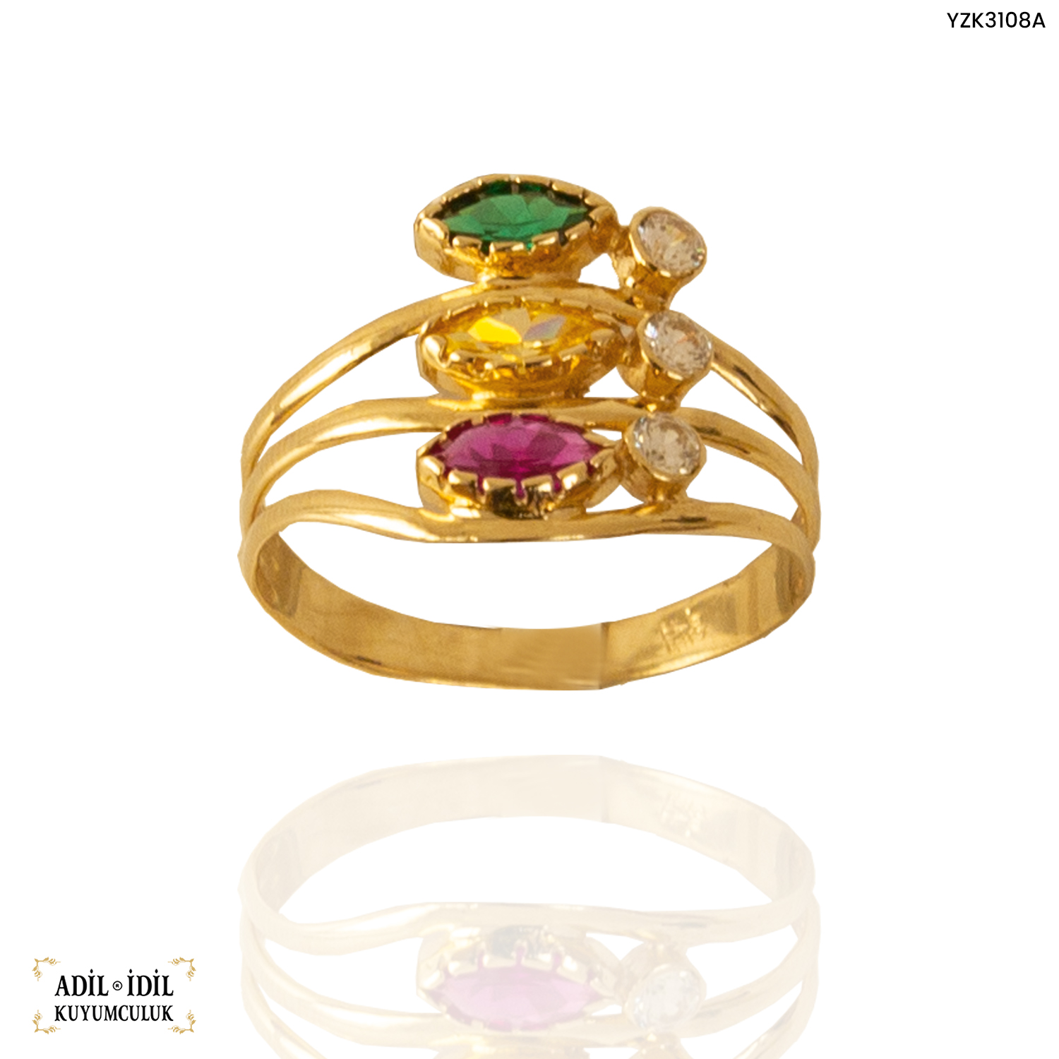 Üç Renk Kaburga Yüzük