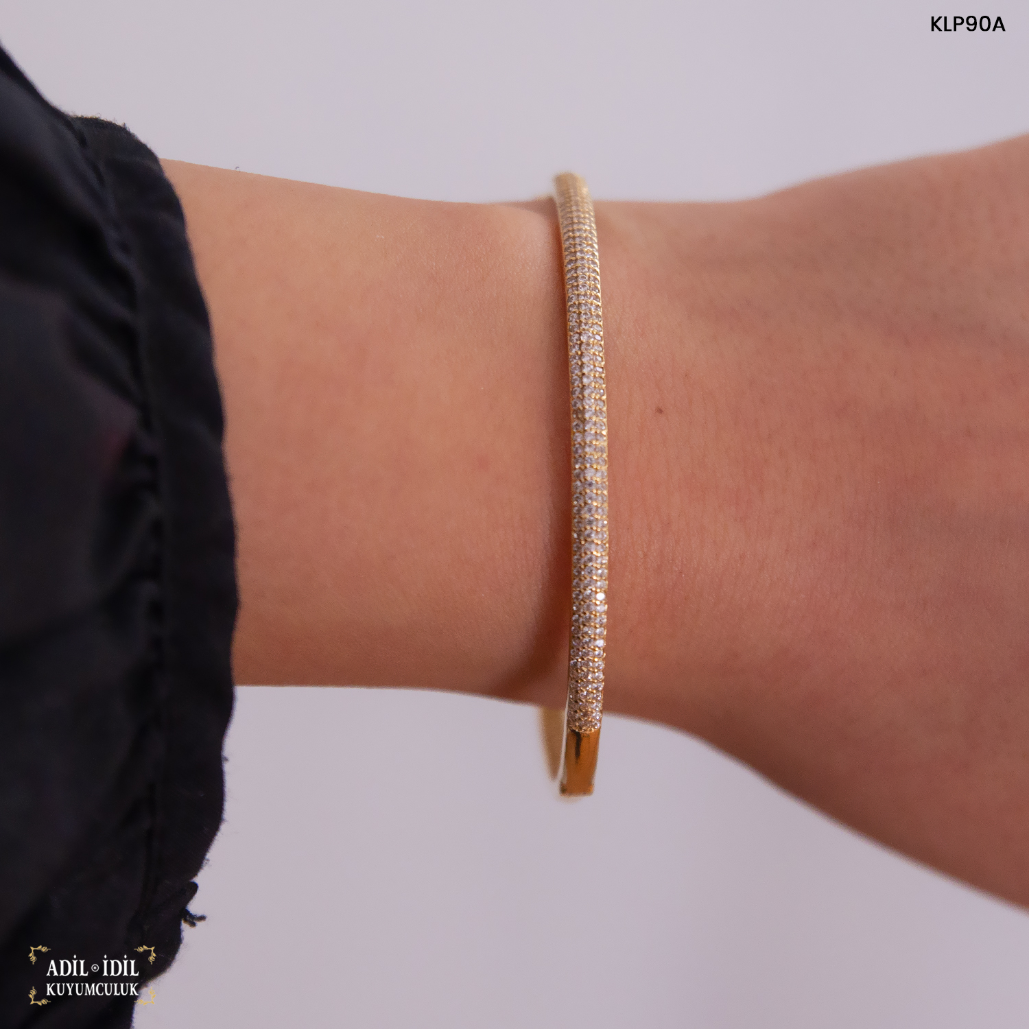 14 Ayar Taşlı Kelepçe