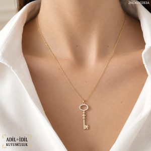 Taşlı Anahtar Kolye