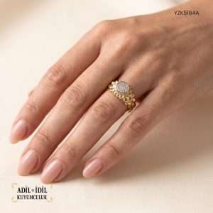 Modern Kesim Taşlı Eklem Yüzük